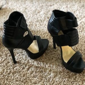 Black Strapped Heels